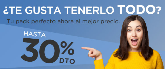 tu pack perfecto ahora al mejor precio. Hasta 30%dto.